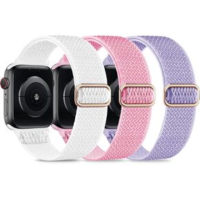 سوار من النايلون متوافق مع ساعة Apple Watch Ultra Series 8 7 6 5 4 3 SE SE2، حزام حلقة ناعم لساعة iWatch Boy Girl الصغيرة. in Kuwait