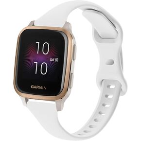 Slim Silicone Watch Bands Compatible with Garmin Venu SQ/Venu Sq 2, Thin Soft Narrow Sport Replacement Wristband Straps for Garmin Venu SQ Music/Venu Sq 2 Music