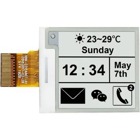 Waveshare 1.54inch E-Ink Raw Display, Compatible with Raspberry Pi 5/4B/3B/Zero/Zero W/Zero 2W/Pico/Pico W/Pico WH, 200x200 Resolution with SPI Interface, Without PCB, Supports Partial Refresh