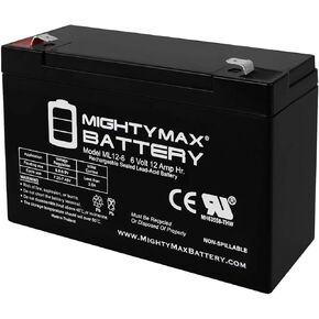 Mighty Max Battery 6V 12AH F2 SLA Replacement for Yuasa MP10, NPX-50, NP12-6