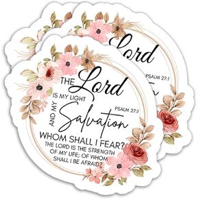 (3PCS) Trust in The Lord with All Your Heart Proverbs 3:5-6 Sticker Christian Faith Sticker, Religious Sticker, Waterproof Vinyl Decal for Books Laptops Tumblers Water Bottles and More, Size 3" x 3"