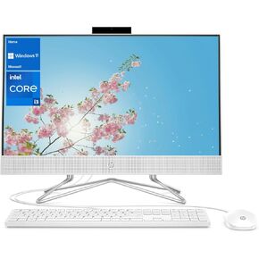 جهاز HP 24 الأحدث يوميًا الكل في واحد، شاشة 23.8 بوصة FHD 1920 * 1080، Intel Core i3-1115G4، ذاكرة الوصول العشوائي 16 جيجابايت، 2 تيرابايت SSD، واي فاي، لوحة مفاتيح سلكية وماوس، قارئ بطاقة SD، كاميرا ويب، Windows 11 Home، أبيض مع حزمة محرك أقراص فلاش USB 