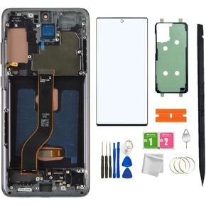 Soft OLED for Samsung Galaxy S20 Plus 5G Screen 6.7" G986B G986U Replacement for Samsung S20+ LCD Display Touch Digitizer Screen Assembly +Tools(Black)