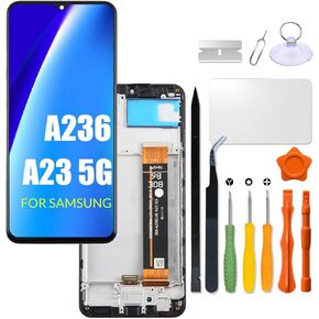 Replacement for Samsung Galaxy A23 5G LCD Screen with Frame for Samsung A236 A236U A236U1 A236E A236B Touch Screen Digitizer Assembly LCD Display with Repair kit