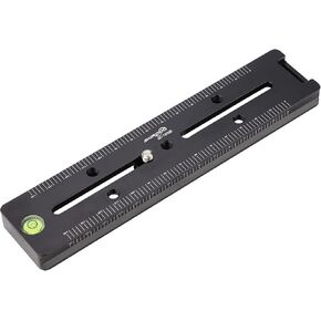 180mm Universal Quick Release Plate, QR Plate Dual Dovetail Design,Tripod Mount Plate fits Arca Swiss Standard Clamp for DSLR Camera Tripod Ball Head, Black