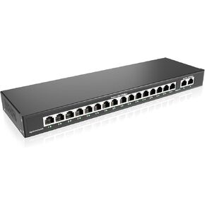 ZOSI 16 Port Gigabit PoE Switch with 2 Gigabit Uplink Ports, 156W for 16 PoE+ Ports, IEEE802.3af/at, Unmanaged Ethernet Switch, Plug & Play, Sturdy Metal Casing, Desktop/Wall Mount