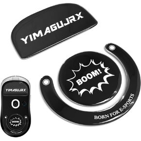 YIMAGUJRX Glass Mouse Skates for Logitech G Pro X Superlight,Fastest and Smoothest Mouse Feet,Fast Start,Precise Positioning Kit (White Prints)