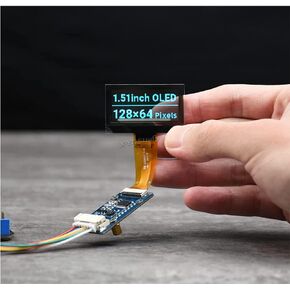 1.51inch 128×64 Transparent OLED Light Blue Color Display Module SPI/I2C Interfaces for Raspberry Pi 4 3 / STM32 etc @XYGStudy