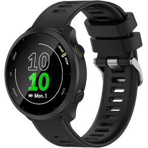 متوافق مع سوار ساعة Garmin Forerunner 55، أشرطة بديلة من السيليكون 20 مم لساعة Garmin Vivoactive 3 / Vivoactive 5 / Forerunner 245 / Forerunner 645 الذكية.