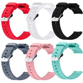 FitTurn 6-Pack Bands Compatible with Cubitt Jr & Cubitt Teens Smart Watch Silicone Quick Release Waterproof Soft Straps for Cubitt Jr Smart Watch for Kids