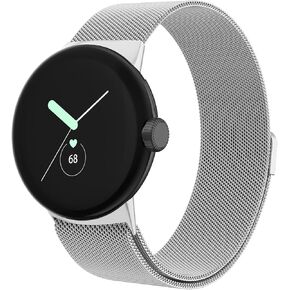 أساور Meliya المعدنية متوافقة مع ساعة Google Pixel Watch 2 / Pixel Watch Band، حزام ساعة شبكي من الفولاذ المقاوم للصدأ لساعة Pixel 2/1 للرجال والنساء