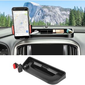 Multi-Mount Metal Dash Phone Holder Compatible with 2014-2022 Chevy Colorado/for 2014-2022 GMC Canyon, Phone Mount Storage Tray Cellphone System Kit