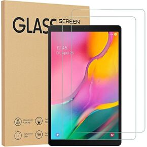 (عبوتان) واقي شاشة متوافق مع هاتف Samsung Galaxy Tab A 10.1 2019 (SM-T510/T515)، زجاج مقوى فائق الوضوح مضاد للخدش، سهل التركيب وخالي من الفقاعات، شفاف