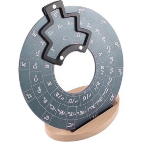 Circle of Fifths Wheel Metal Melody Tool Chord Wheel with Stand Holder - Music Theory Learning Tool for Musicians Songwriting