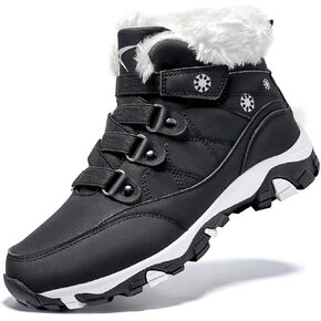 ASHION Womens Snow Boots Warm Fur Lined Winter Boots Comfortable Ankle Booties Outdoor Hiking Boots for Women