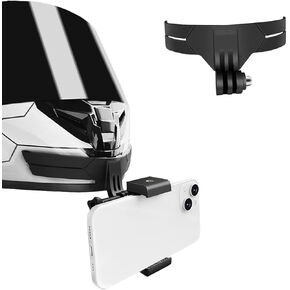 مجموعات تثبيت على الذقن لخوذة الدراجات النارية مع وسادات منحنية لاصقة متوافقة مع GoPro Hero 12، 11، 10، 9، 8، 7، (2018)، 6 5، Hero Black، Session، Xiaomi Yi، SJCAM، Campark وDJI Osmo