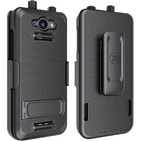 Case Compatible with Sonim XP5PLUS (XP5900) (Knob and No Knob Versions), Protective Case and Belt Clip Holster Combo with Kickstand and Screen Protector (Lime Green)