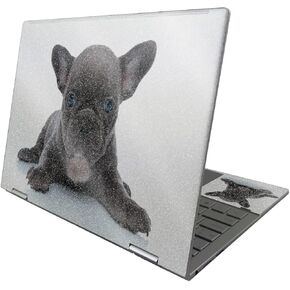 MightySkins Glossy Glitter Skin Compatible with HP Envy x360 13" (2022) - French Bulldog | Protective, Durable High-Gloss Glitter Finish | Easy to Apply, Remove, and Change Styles | Made in The USA
