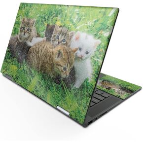 MightySkins Glossy Glitter Skin Compatible with HP Envy x360 15" (2022) - Field of Kittens | Protective, Durable High-Gloss Glitter Finish | Easy to Apply and Change Styles | Made in The USA