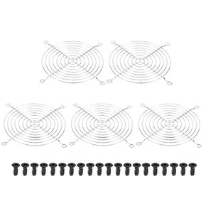 PATIKIL 160mm Filter Grill with Screws, 10 Pack Chrome Plated Iron Frame Ventilator Grill Protector Mesh Dustproof Case Cover for Computer, Fan, Silver Tone