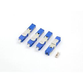 20pcs SC APC Fiber Optic Quick Connector with Matched Tools Fiber Reusable Connectors Single Mode SM 9/125 Mechanical Splice Fast Connectors Adapter for FTTH CATV Network Instrument
