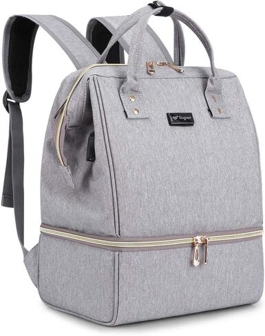 حقيبة ظهر بمضخة الثدي، حقائب ضخ GOGOSO مع مبرد للعمل والأم مضخة الثدي تحمل حقيبة الحفاضات هدايا استحمام الطفل (لا تشمل حزمة الثلج) in Kuwait