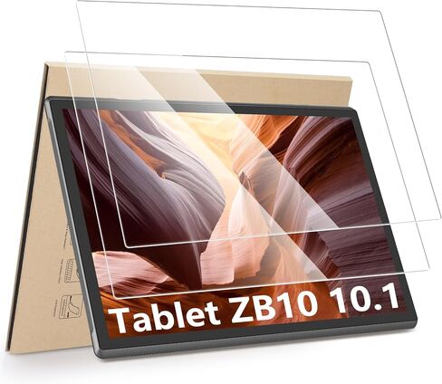 واقي شاشة مكون من عبوتين متوافق مع الكمبيوتر اللوحي ZZB ZB10 / YQ10S مقاس 10.1 بوصة، [وضوح عالي الدقة] [9 صلابة] استبدال الزجاج المقسى للكمبيوتر اللوحي ZZB ZB10 / YQ10S مقاس 10.1 بوصة in Kuwait