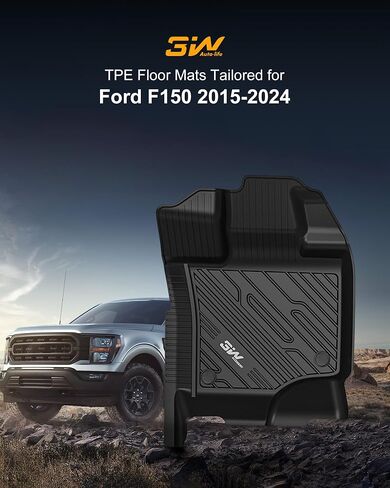 سجادات أرضية 3 واط تناسب 2017-2024 Ford F-250 F-350 F450 F550 Super Duty Crew Cab مع مساحة تخزين تحت المقعد، تناسب مخصص لـ F250 F350 جميع الأحوال الجوية TPE ملحقات السيارة بطانة أرضية (مقعد دلو) in Kuwait