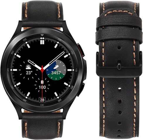 أحزمة Tasikar الجلدية مقاس 22 مم متوافقة مع ساعة Samsung Galaxy Watch 3 مقاس 45 مم، حزام سوار بديل من الجلد الأصلي الفاخر متوافق مع ساعة Galaxy Watch 46 مم، 22 مم in Saudi Arabia