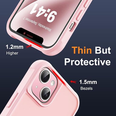 CoolBELL Phone Case for iPhone 15 Plus 6.7 Inches with Strengthened Magnetic Ring Stand Translucent Back Cover [Compatible with Magsafe] Military-Grade Protection Cases for Men Women (Wine Red) in Saudi Arabia