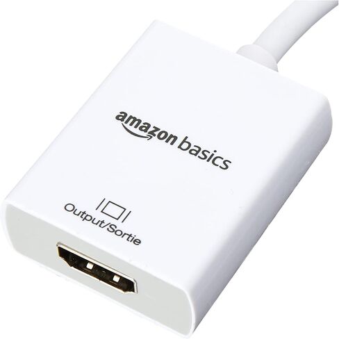 Amazon Basics Mini DisplayPort to HDMI Adapter, White in Saudi Arabia
