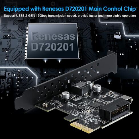 محول USB 2.0 PCI Express 3.0 X2 (ASM3142)، بطاقة توسيع USB3.1 Front Type-E بسرعة 10 جيجابت/ثانية لأجهزة الكمبيوتر المكتبية in Kuwait