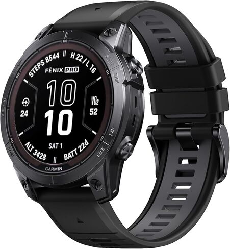 ساعة NotoCity for Fenix ​​7 pro Band 22 مم عرض Fenix ​​6 حزام لـ Fenix ​​5/Fenix ​​7/Fenix ​​5 Plus/Fenix ​​6 Pro من السيليكون الناعم (أبيض-أزرق داكن) in Saudi Arabia