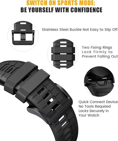 ساعة NotoCity for Fenix ​​7 pro Band 22 مم عرض Fenix ​​6 حزام لـ Fenix ​​5/Fenix ​​7/Fenix ​​5 Plus/Fenix ​​6 Pro من السيليكون الناعم (أبيض-أزرق داكن) in Saudi Arabia