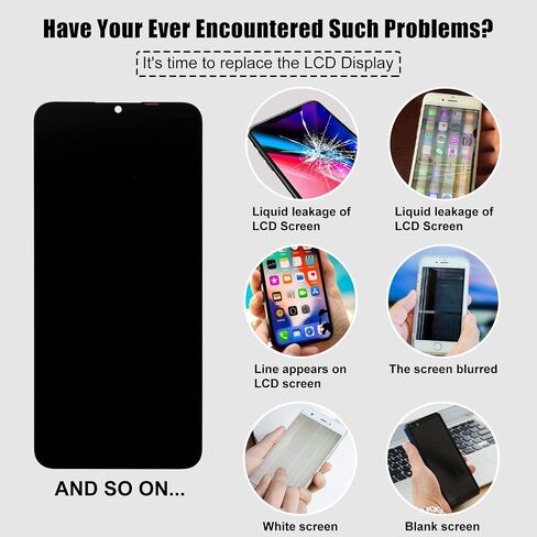 LCD Display Compatible with Realme C11 2021 RMX3231 (Black without Frame) Touch Screen + Tools in Saudi Arabia