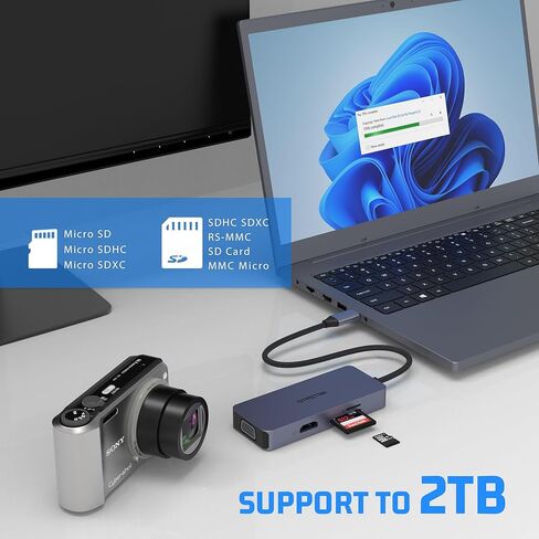 موزع USB C 6 في 1، محول USB C إلى HDMI MacBook، محول من النوع C مع HDMI 4K، منافذ USB 3.0 USB-A متعددة لأجهزة MacBook Air وiPad Pro وXPS والمزيد من أجهزة USB-C in Kuwait