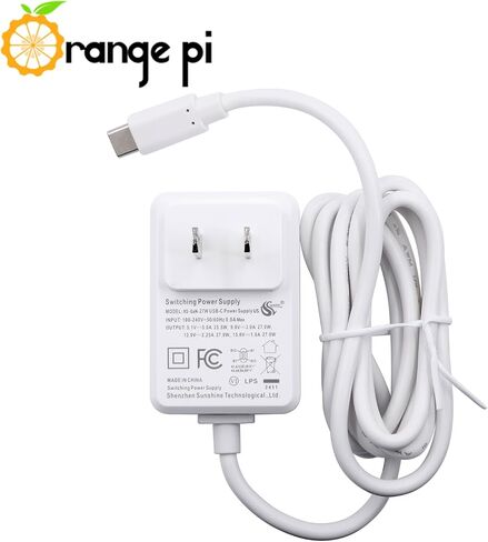 مصدر طاقة Orange Pi 5V5A Type-C، محول PD27W لـ Orange Pi 5 Pro، Orange Pi 5 Max، OrangePi 5 Plus، OrangePi CM5 in Saudi Arabia