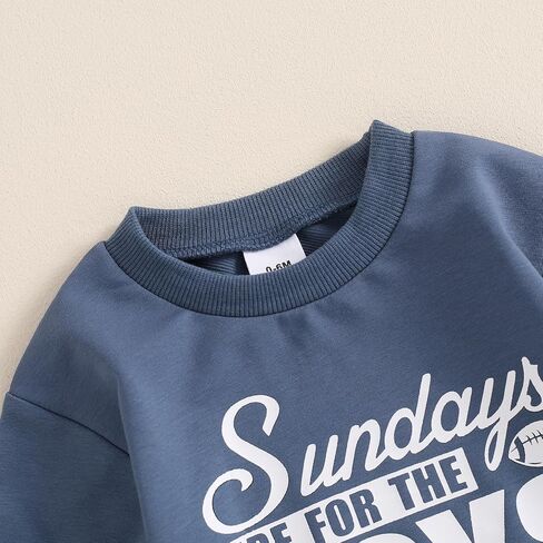 زي HwShine للأطفال الصغار لكرة القدم في أيام الأحد، نشاهد كرة القدم مع سويت شيرت الأب وسروال علوي وملابس خريفية للرضع in Kuwait