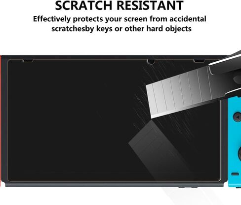 [2Pack] for Nintendo Switch Screen Protector Tempered Glass with Camera Lens Protector for Nintendo Switch 2017[Case Friendly] HD Clear 9H Hardness Bubble Free in Kuwait