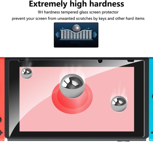 [2Pack] for Nintendo Switch Screen Protector Tempered Glass with Camera Lens Protector for Nintendo Switch 2017[Case Friendly] HD Clear 9H Hardness Bubble Free in Kuwait