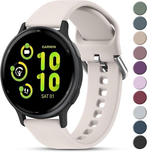 Amzpas لـ Garmin Vivoactive 5 Watch Bands، 20mm Quick Release Watch Bands حزام رياضي من السيليكون الناعم لـ Garmin Vivoactive 5 / Vivoactive 3 Smartwatch in Saudi Arabia