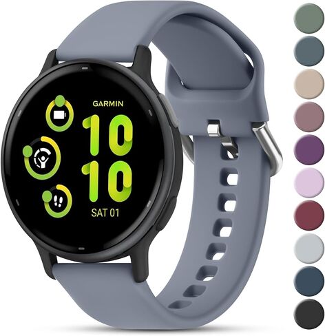 Amzpas لـ Garmin Vivoactive 5 Watch Bands، 20mm Quick Release Watch Bands حزام رياضي من السيليكون الناعم لـ Garmin Vivoactive 5 / Vivoactive 3 Smartwatch in Saudi Arabia