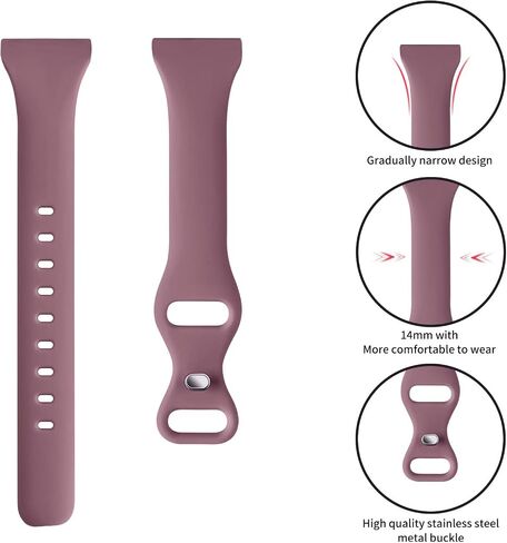 أحزمة ساعة سيليكون رفيعة متوافقة مع Garmin Venu SQ/Venu Sq 2، أشرطة معصم بديلة رفيعة وناعمة وضيقة لموسيقى Garmin Venu SQ Music/Venu Sq 2 Music in Saudi Arabia