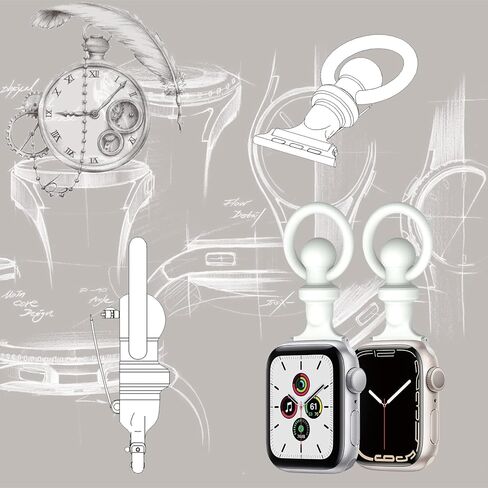 Compatible with Apple Watch Fob Strap 42/44mm series 9/Ultra 2/SE/8/7/6/5/4/3/2/1 Nurse Watch Band with Pin-On Brooch iWatch Series Accessories in Saudi Arabia