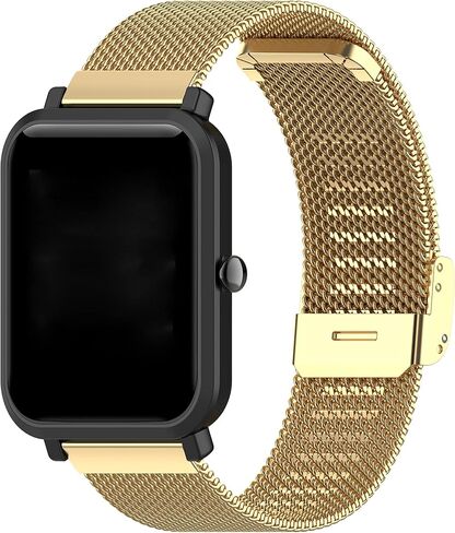 E ECSEM Metal Loop Bands Compatible for Spade & Co Health Smartwatch 3 Adjustable Stainless Steel Replacement Wristbands Quick Release Watch Strap for Spade & Co Health Smartwatch 3 for Women Men in Saudi Arabia
