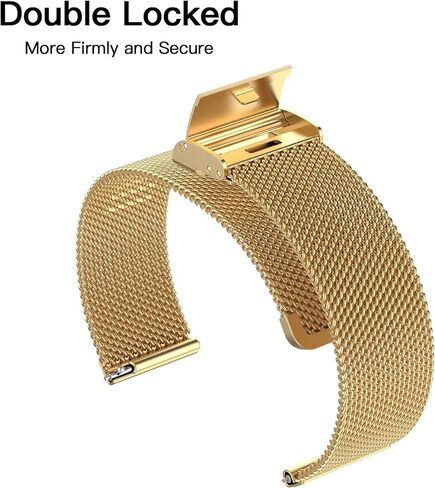 E ECSEM Metal Loop Bands Compatible for Spade & Co Health Smartwatch 3 Adjustable Stainless Steel Replacement Wristbands Quick Release Watch Strap for Spade & Co Health Smartwatch 3 for Women Men in Saudi Arabia