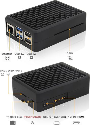 Geekworm حافظة تبريد سلبية من الألومنيوم لـ Raspberry Pi 5 (P532) in Kuwait
