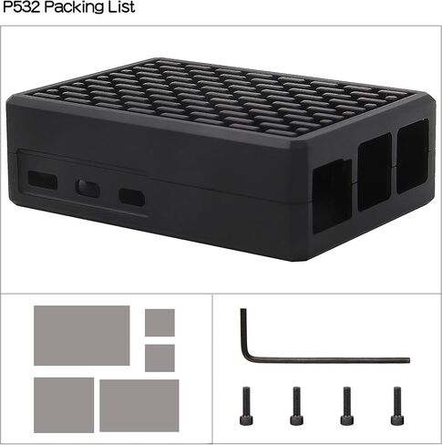 Geekworm حافظة تبريد سلبية من الألومنيوم لـ Raspberry Pi 5 (P532) in Kuwait