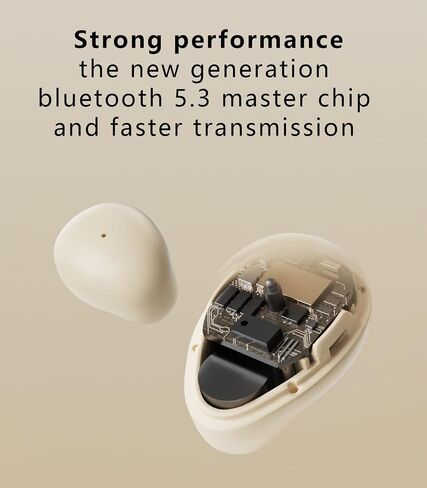 Sleep Earbuds Z1, Wireless Bluetooth Earbuds for Small Ears Canal, Ear Buds Headphones with Small Size, Mini Invisible Half in-Ear Earphones Light Weight for Comfort Fit(Nude) in Kuwait