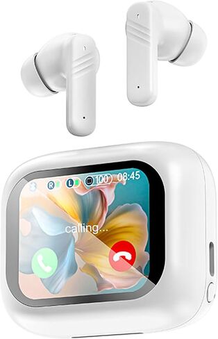 ANC Earbuds with Touch Screen Case Active Noise Cancelling Earbuds Gaming Bluetooth Wireless in Ear Headphones Music ENC TWS Ear Buds Sport Running Earphones for iOS Android in Saudi Arabia